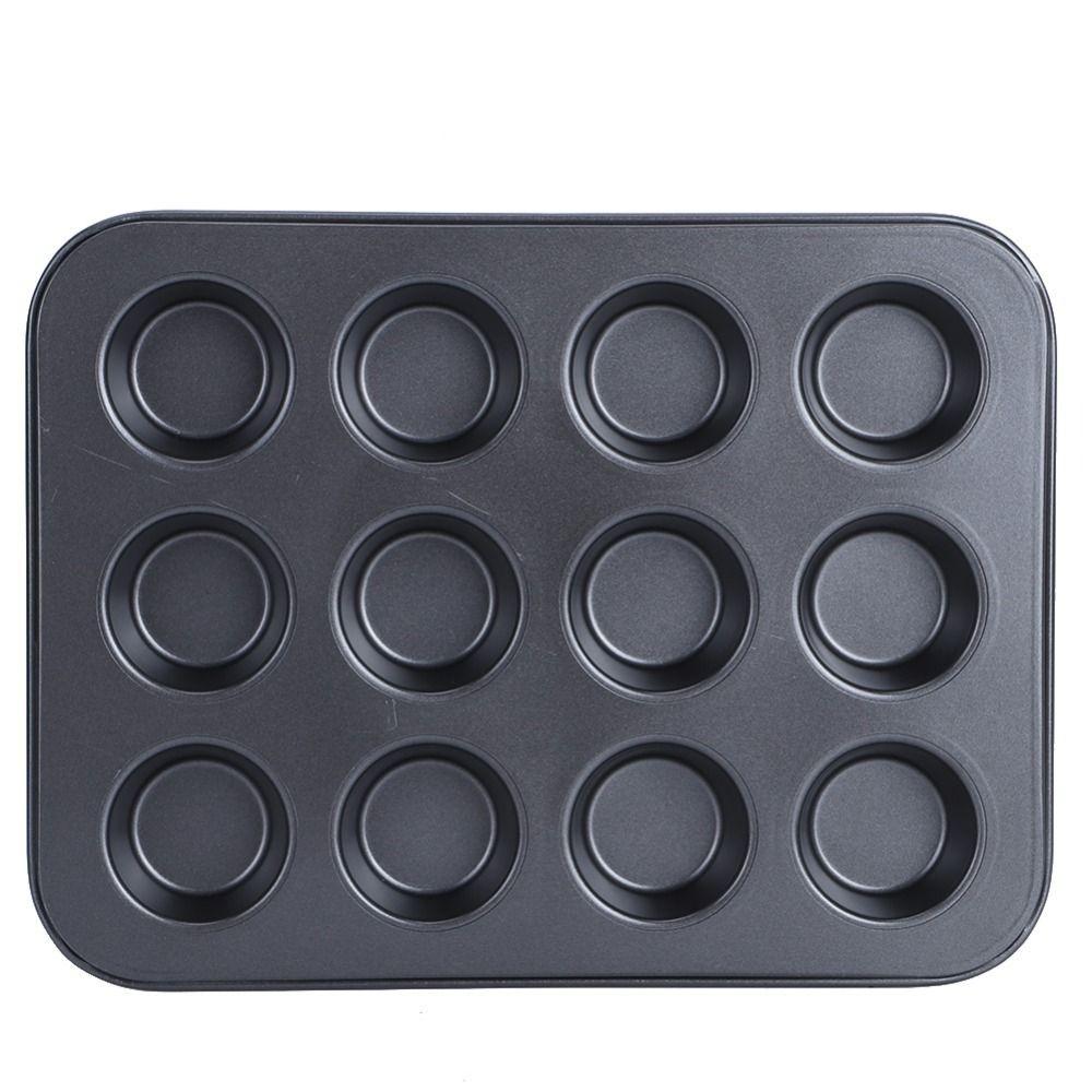 Carbon Steel Mini Muffin Pan 12-Cup Design Baking Pan Mini Bakeware Cupcake Tin Cupcakes Making