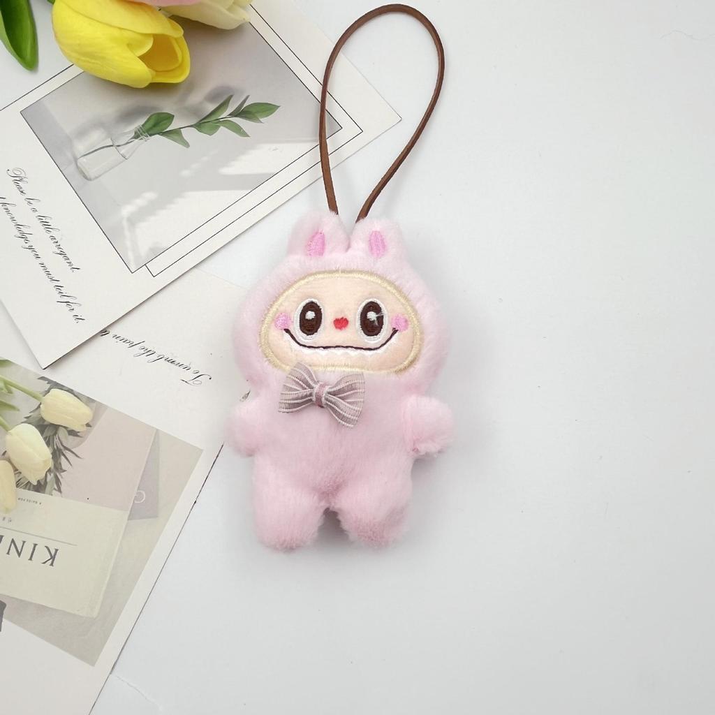 Labrador Plush Keychain In Rabbit Costume - Cute Brooch and Bag Ornament