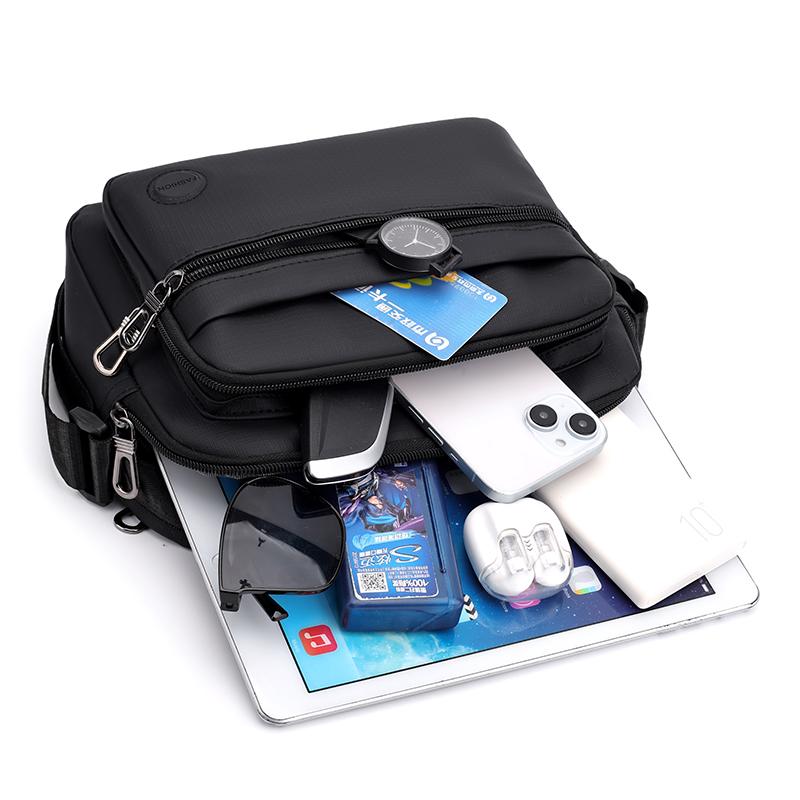 Men's Crossbody Bag Business Waterproof Lightweight Multi-Layer Shoulder Bag