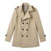 Allthemen Trench Spring Tailored Stand Collar Slim Business Plus Sizes Men's Coat, Coat, Jacket, Coat, Mid-Length, Above-the-Knee, Double-Breasted,