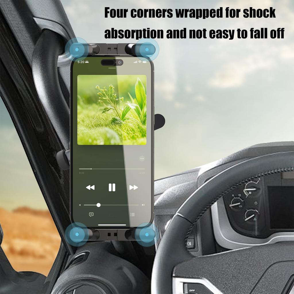 Truck Phone Holder Phone Holder with Clamp Phone Mount for Truck Excavator Forklift Automobile Cradle Mobile Phone Bracket