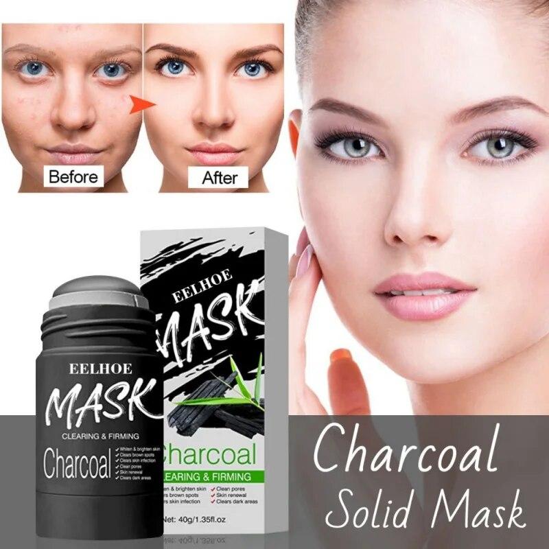 VC/Bamboo Charcoal Purifying Clay Stick Mask Solid Cleaning Mask Deep Clean Pore Blackhead Oil Control