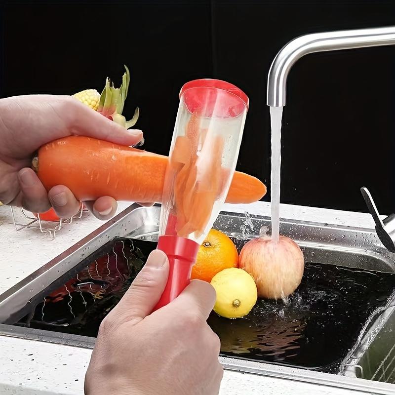 

1Pc Peeler with Storage Container, Multifunctional Fruit Vegetable Cutter, Stainless Steel Kitchen Tool for Home