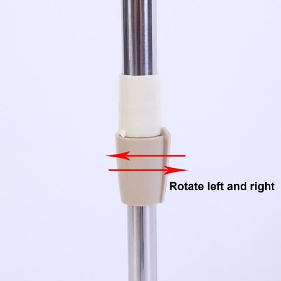 Stainless Steel Mop Rod with Adjustable Handle 360 Degree Rotation Floors Hair Dust Stains Deep Cleaning Spin Mop