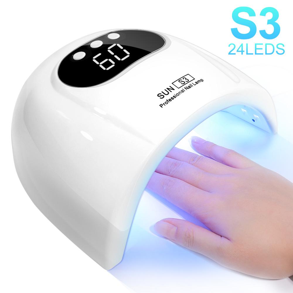 

Hot-Selling S3 72W High Power UV Gel Nail Lamp: Quick Dry USB LED Nail Dryer белый