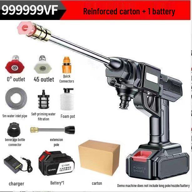 Cordless Rechargeable High-Pressure Car Washer with Lithium Battery
