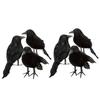 1pc/3pcs Black Crow Fake Bird Toys Feather Animal Bird Repellent Pest Props Party Supplies Garden Statues Sculptures Outdoor
