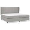 3127989 vidaXL Divan Bed with Mattress Light Grey 200x200cm Fabric