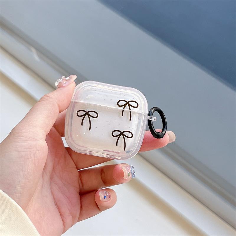 Epoxy bow for AirPods4 apple bluetooth wireless headset cover 1/2/3 generation pro2 cute creative