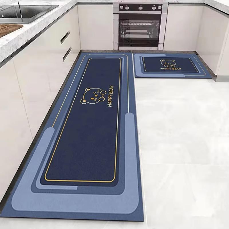 Kitchen Pvc Mat Leather Waterproof Carpet Non-slip Floor Mats Oil-proof Home Decoration Long Area Rug Alfombra De Cocina