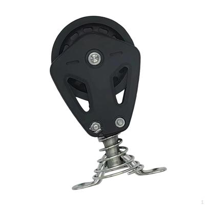 Boat Pulley Snatch Block Practical Smooth Bearing Stainless Steel Nylon Swivel Wheel for Fitness