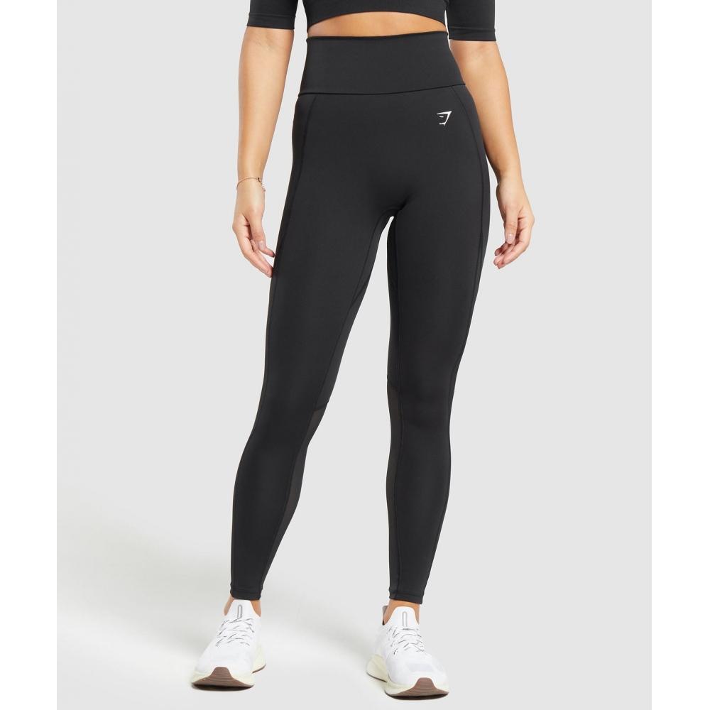 

Леггинсы GYMSHARK с сеткой на каждый день, черные B8A6I BB2J XXS