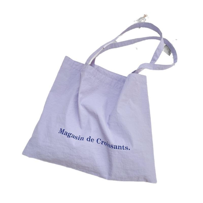 1 Large-capacity Canvas Tote Bag Women's Bag Student Class Shoulder Bag Printed Cloth Bag Simple Schoolbag