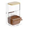 New Automatic Parrot Feeder Transparent Large Capacity Food Container Anti-Spill Cage Mount Pet Food Tray Pet Supplies