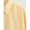 DAFIFY Women's Fashion Casual Spring Autumn Stripe Print Long Sleeve POLO Neck Blouses & Shirts