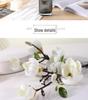 Large Magnolia Artificial Flower Bouquet for Living Room - High-End Floor Stand Floral Decoration