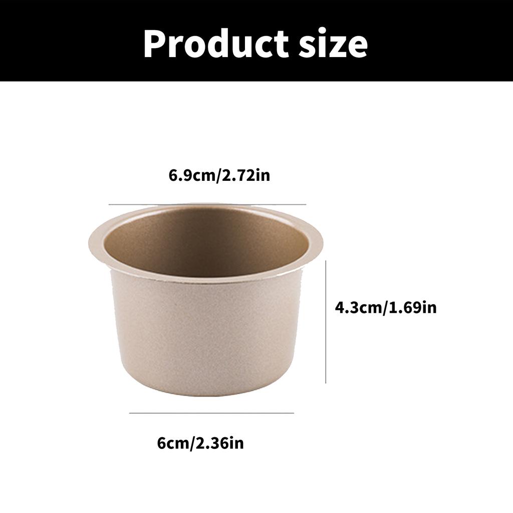 6 ks Vysoké formičky na muffiny, tepelně odolné pečicí formy, kuchyňské doplňky, karbonová ocelová pečicí forma pro použití na dezerty