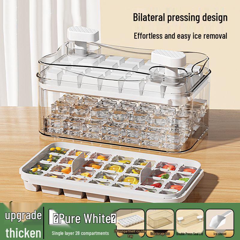 Ice Cube Mold Ice Maker, Food-Grade DIY Freezing Tray for Home Refrigerators