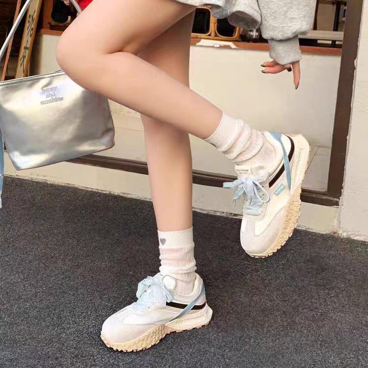 Spot~ Platform sole German training shoes women's 2025 new ballet Forrest Gump shoes soft sole dad shoes ins trendy sports and leisure shoes