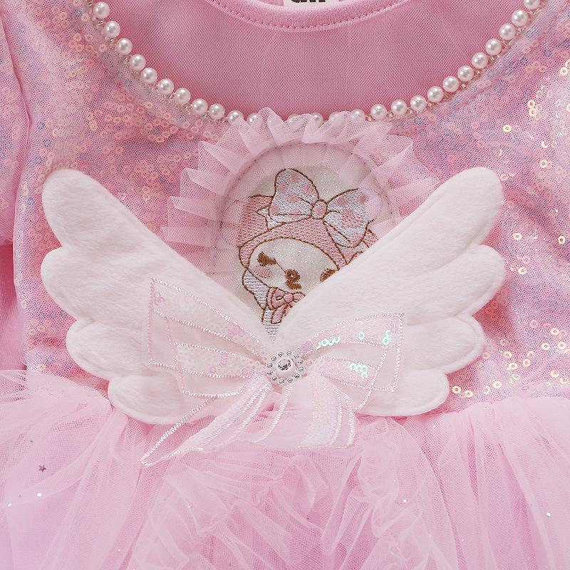 Girls' Kuromi Summer 2025 Lolita Princess Dress - New Fashionable Evening Puffy Skirt
