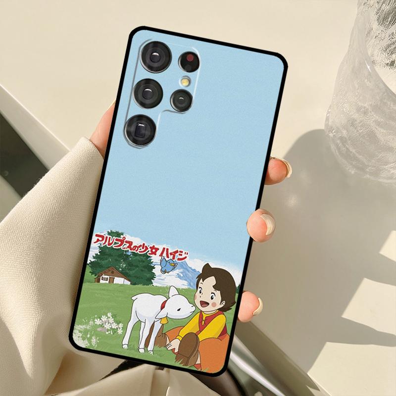Capa de desenho animado Heidi para Samsung Galaxy S23 S22 Ultra S20 FE Note 20 Note 10 S8 S9 S10 Plus S21 Ultra