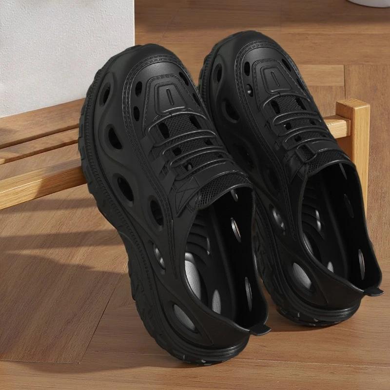 

Fashion With Platform Man Sandals Height Beach Hole on Offer New Arrival Luxury H Design 2025 Open Toe Original Japanese Shoes for Men 35-36