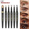 Waterproof Micro Liquid Eyebrow Pencil, Long-Lasting Non-Smudging Eyebrow Pencil, Natural Roots Are Clear, Four-Claw Water Eyebrow Pencil