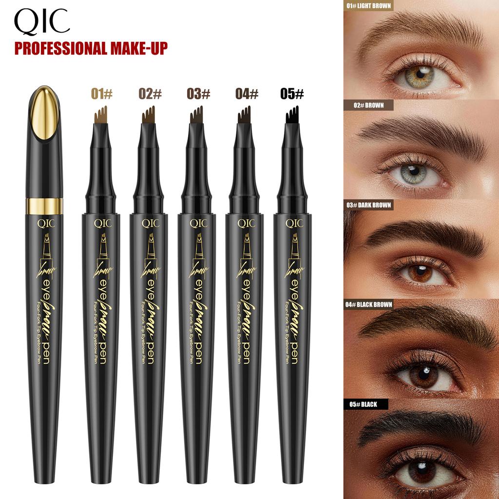 Waterproof Micro Liquid Eyebrow Pencil, Long-Lasting Non-Smudging Eyebrow Pencil, Natural Roots Are Clear, Four-Claw Water Eyebrow Pencil