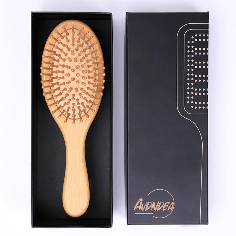 Natural Bamboo Scalp Massage Air Cushion Comb Set