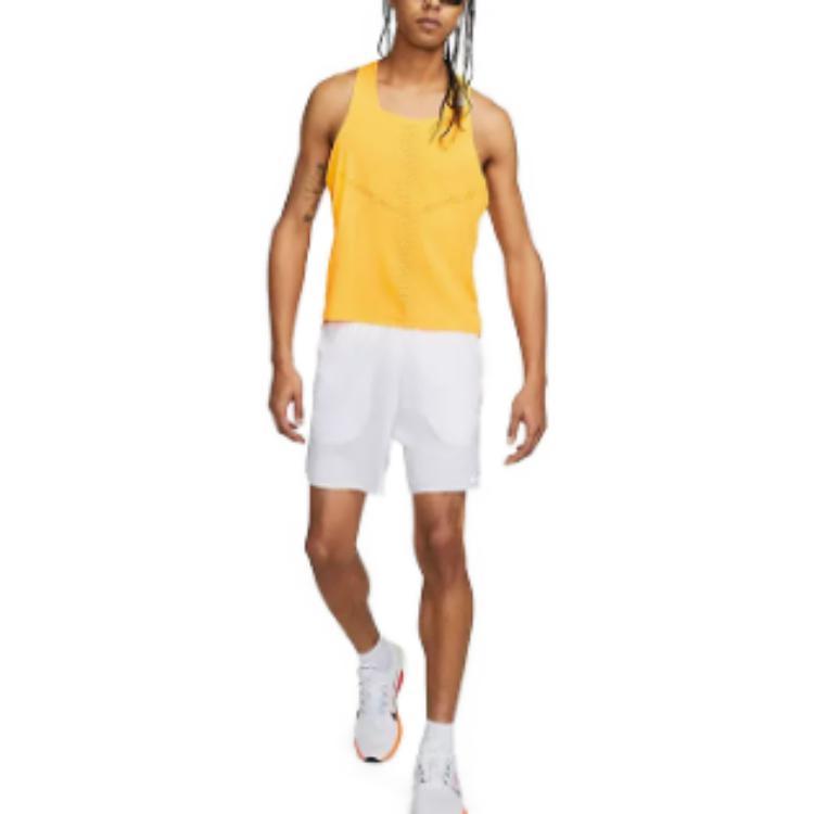 New Nike Running Tank Top Men's Yellow DM4625-845