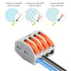 5/10 Pcs PCT Universal Wire Fast Connector Insulated Terminals Compact Hard Soft Wire Joints 2/3/4/5/8-way/Pedestal
