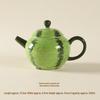 Ciotola per noodle in ceramica con design anguria dipinto a mano, colore sottosmalto e motivo a lumaca
