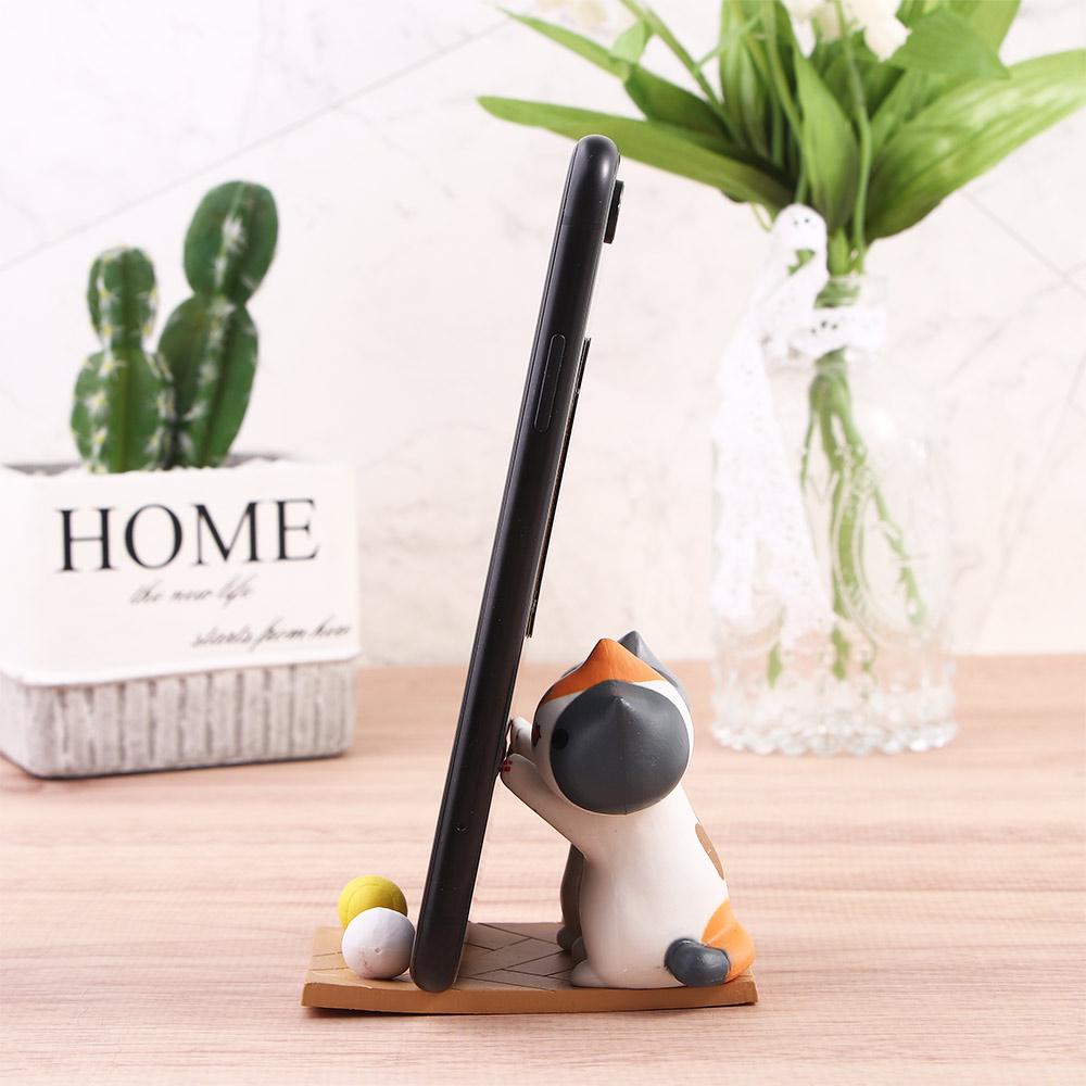 Figurine Model Doll ornaments Cute Cat Action Figures Phone Holder Cat Desk Holder Lazy Holder