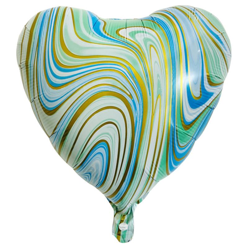 

Алюмінієва фольга 18 дюймів Агат Куля Барвистий Персиковий Серцеподібна П ятикутна зірка Прикраса для вечірки Green love