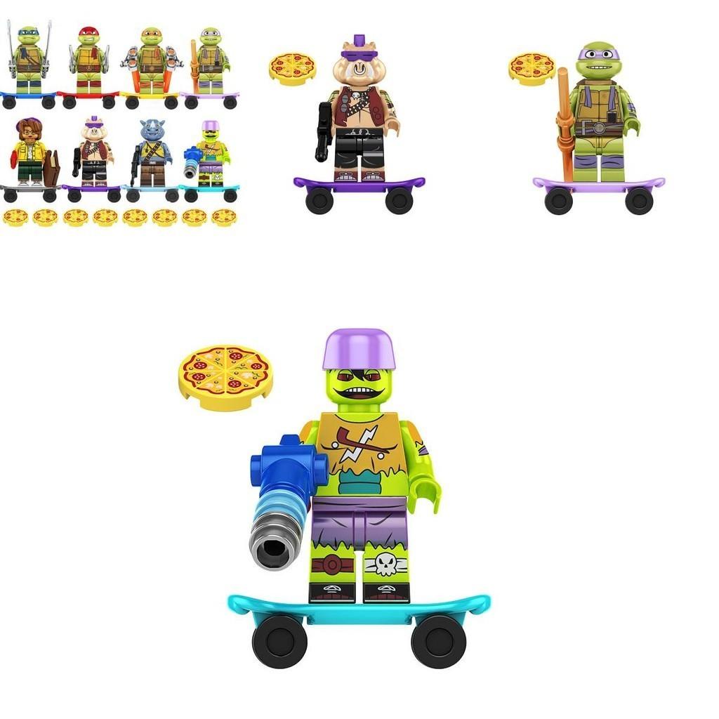Children's Toy Kf6196 Ninja Turtle Da Vinci Building Blocks Abs Plastic Non-electric Diy