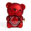 New Rotating Hugging Bear Rose Jewelry Box Eternal Flower Gift Box for Girl Mother's Day Valentine's Day Christmas Gift
