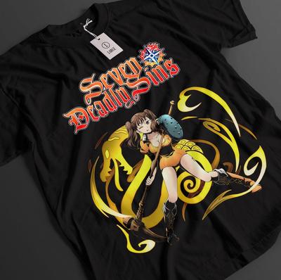 Seven Deadly Sins Shirt Diane Tshirt Meliodas T-Shirt Escanor Anime Unisex Tee