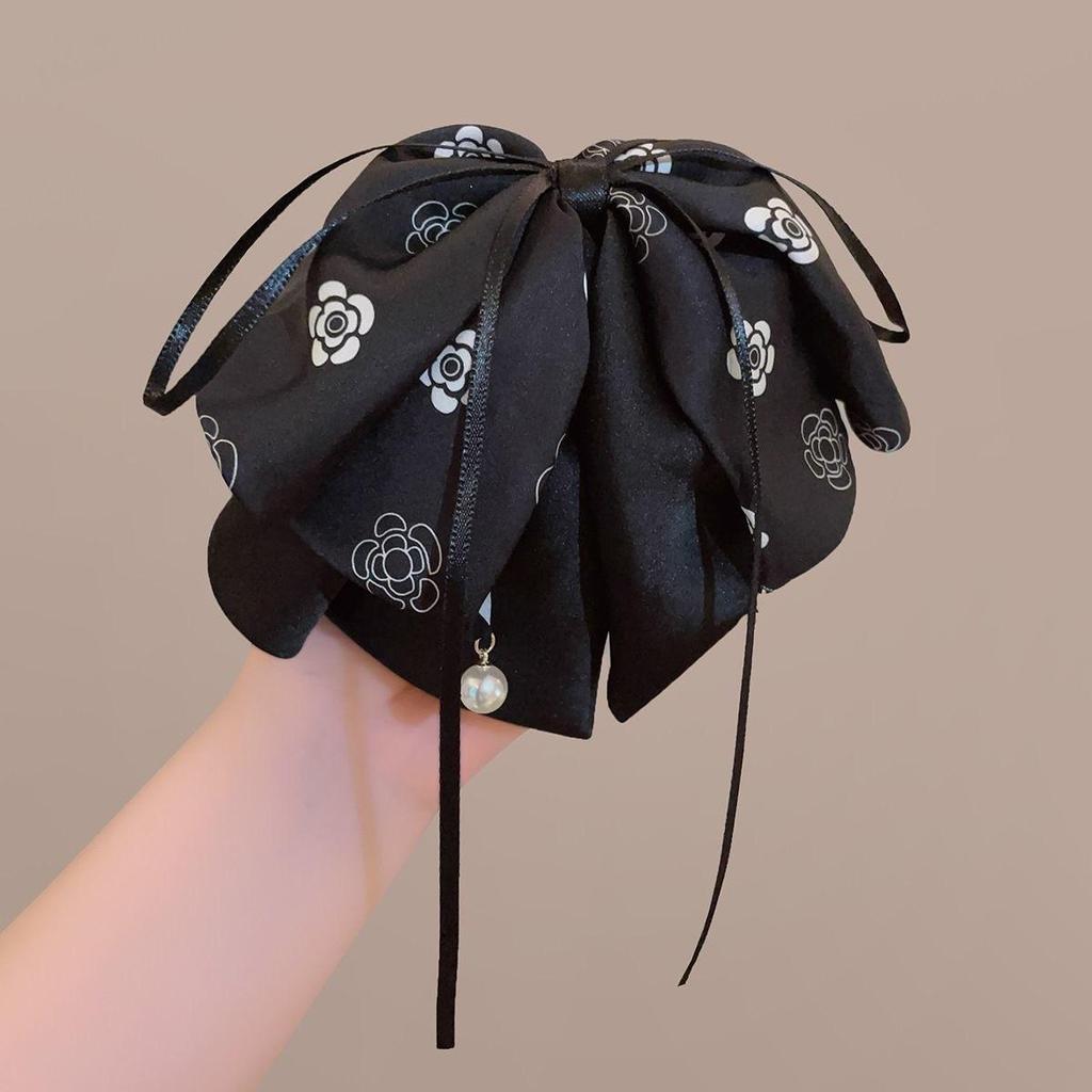 Pince à Cheveux de Luxe Nœud Strass Ciel Étoilé - Accessoire Pince Requin Volumisante