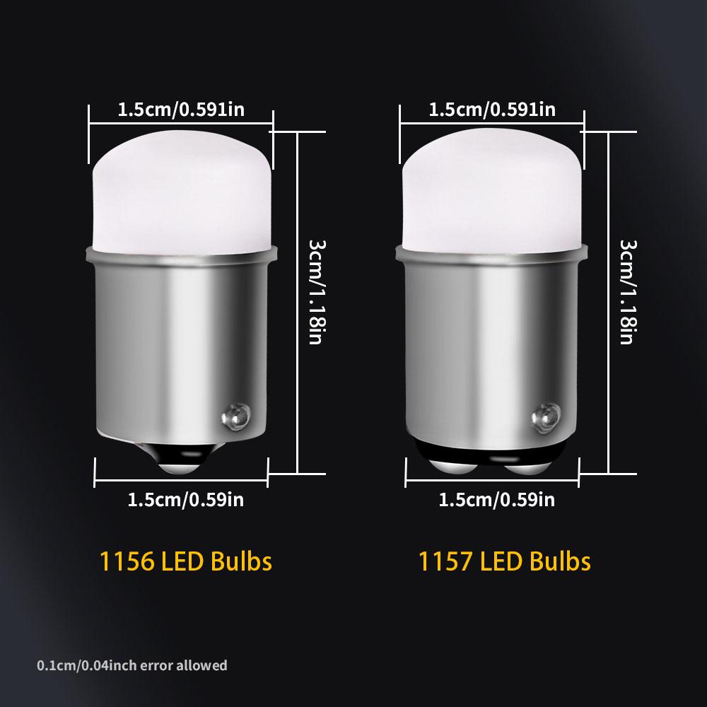 P21/5W BAY15D 1157 P21W BA15S 1156 LED Bulb 12V 3014 9SMD 6500K White Amber Car Brake Parking Backup Turn Signal LightsTurn Signal 2
