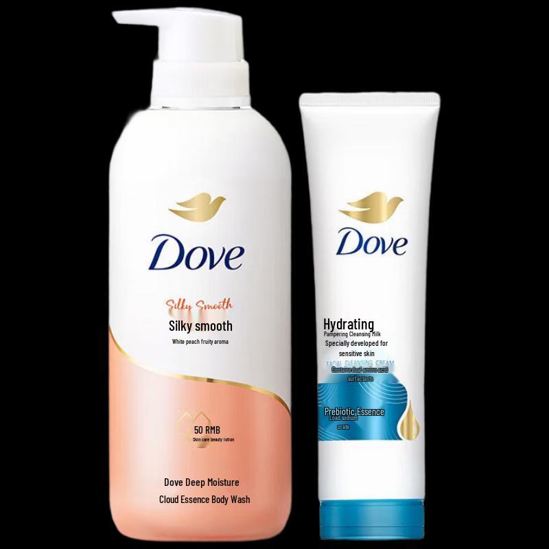 Dove White Peach Shower Milk & Cleanser Set