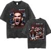 Limited Max Holloway Blessed Retro Washed Tshirts Men Women Violence Aesthetic Oversized Tshirt Summer Tops Streetwear T Shirt