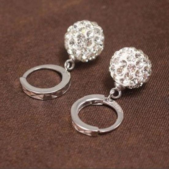 Earrings Water Diamond Round Ball Drops Embrace Earrings