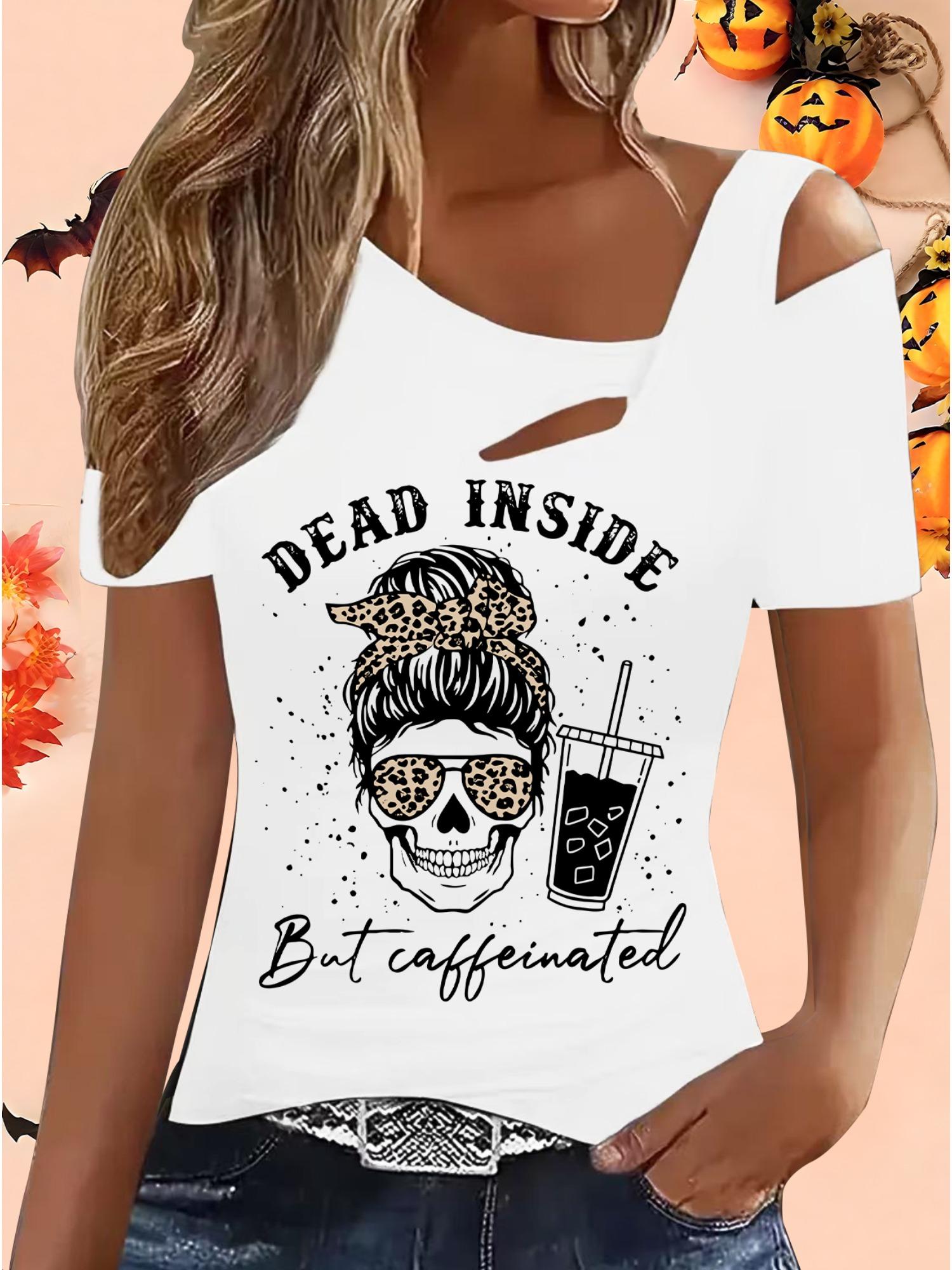 

Женские Свободные Топы Блузки Рубашки Подарок на Хэллоуин и Рождество XXL белый