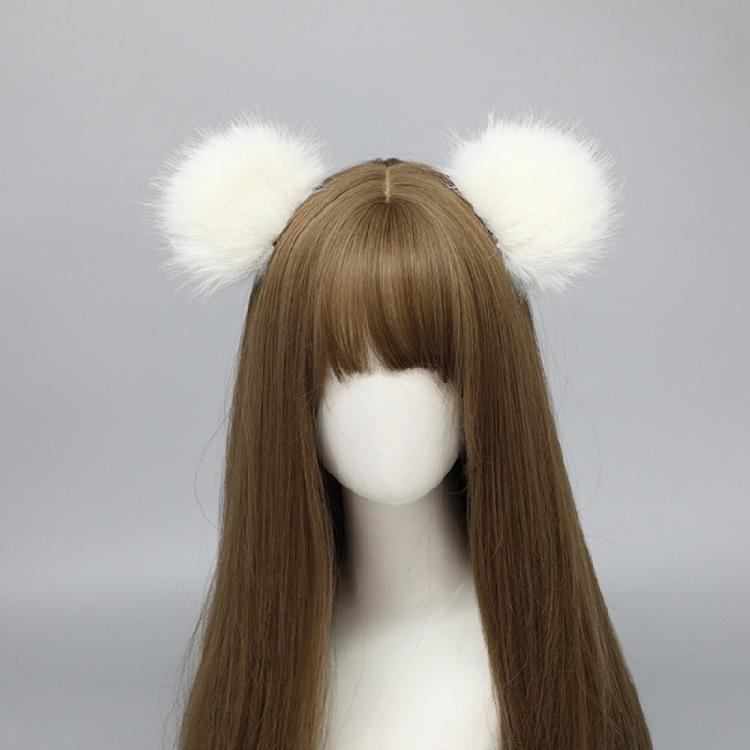 Plush Bear Ear Hair Clip Cosplay Costume Barrettes Party Headpiece Masquerades Maid Side Clip Animation Hair Accessories