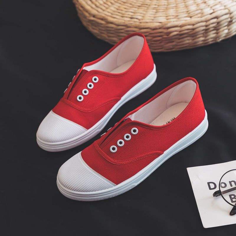 Canvas shoes spring lightweight soft-soled driving one-pedal cloth shoes