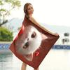 Cute Cat Cartoon Beach Towel Softabsorbent Lightweight For Travel Swimming Camping Sun-Protective Polyester Perfect Holiday Gift