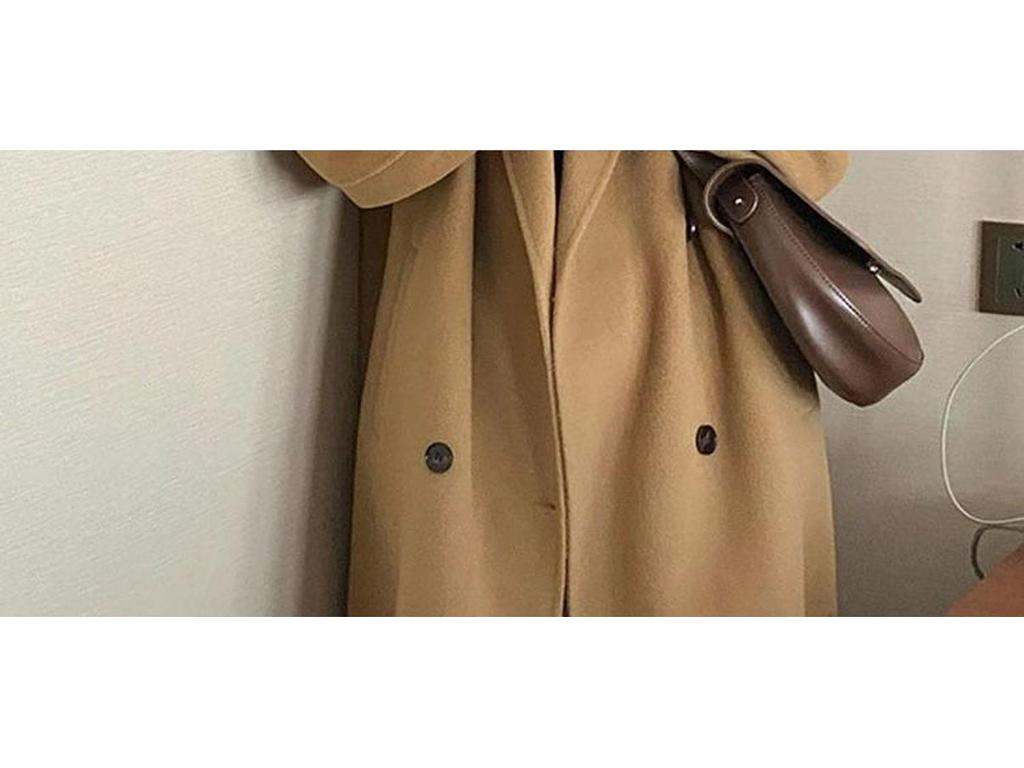 Oatmeal Woolen Coat - Women's Loose Mid-Length Korean Style Outerwear for Fall/Winter 2025