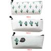 Cactus Flowers Canvas Pencil Stationery Case Box Cosmetic Makeup Pouch Bag