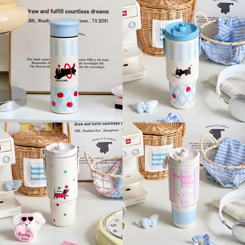Cartoon Animal Vacuum Flask With Large Capacity For Home And Outdoor Use