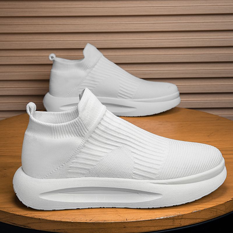 Elastic Socks Sports Shoes for Men Breathable Cushioned Insole Outdoor Without Leather Designer Walking Light Man Casual Sneaker